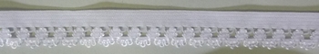 Elastisch Lingeriekant bloemmotief 15mm (50 m), Wit 301